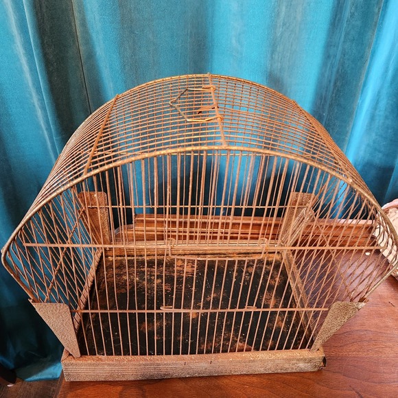 Art Deco Birdcage, True Vintage, Decor OR Pet. Patina Metal - Picture 2 of 9
